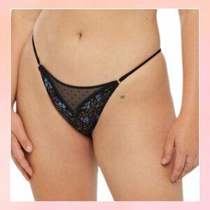 Savage X Fenty  Butterfly Wings Lace & Mesh String Bikini Panty Large